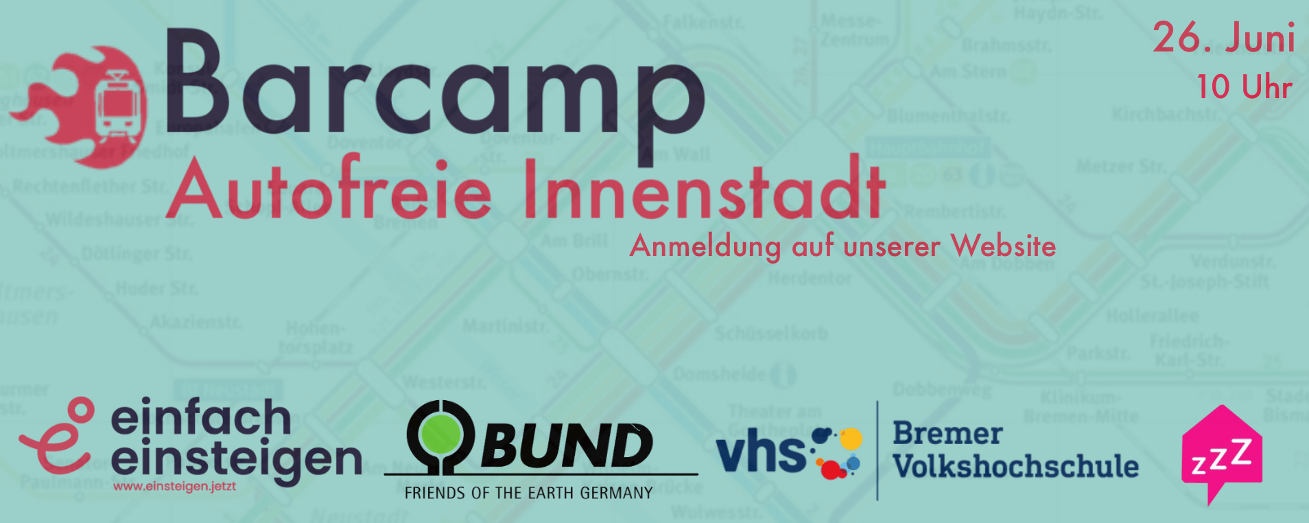 Cover für das Barcamp Autofreie Innenstadt