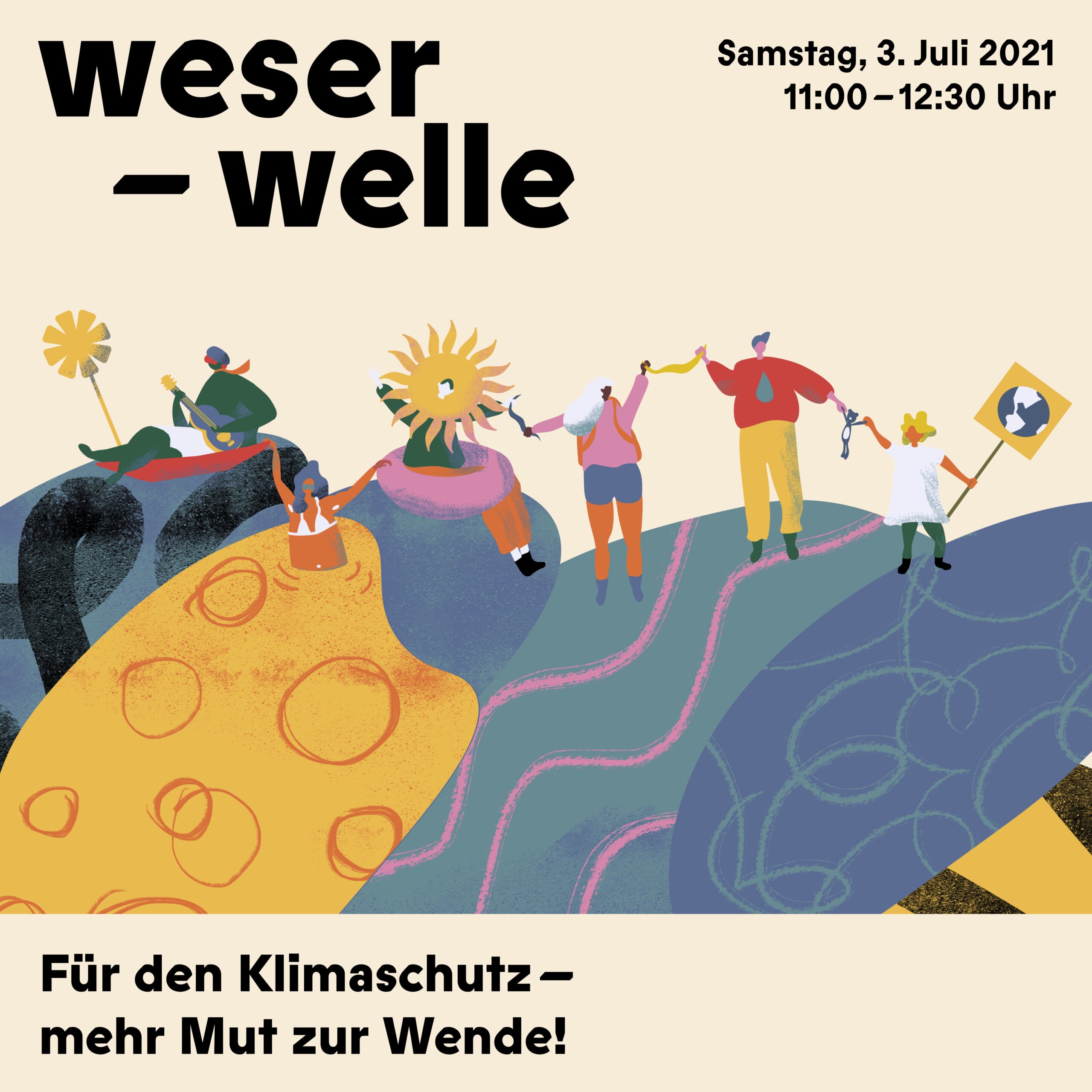 Plakat von der Aktion "Weser-Welle"